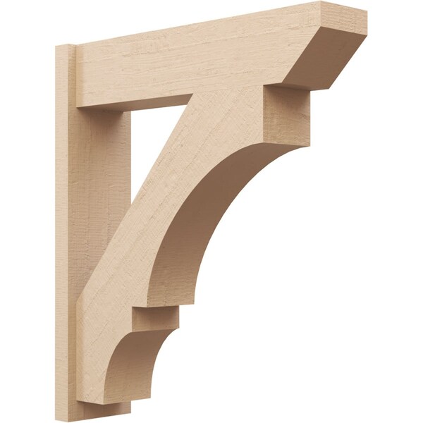 Ekena Millwork 8-in W x 32-in D x 36-in H Balboa Slat Rough Cedar Woodgrain TimberThane Outlooker, Primed Tan OUTUR080X32X36BOA24RCPR - main